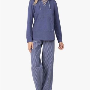 Margaritaville blue heather Striped Pajama Set